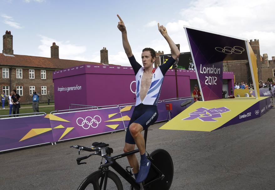 Giochi olimpici Londra 2012. Wiggins medaglia oro nella cronometro individuale (Ap)